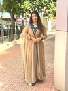 Jf 058 Crush Embroidery Thread Work Gown